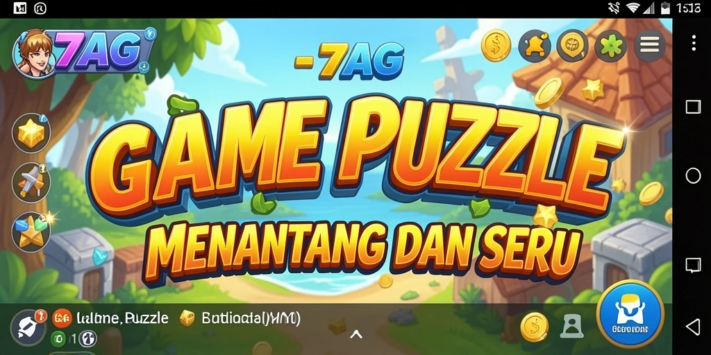 Screenshot gameplay 77AG menunjukkan teka-teki yang menarik dan berwarna-warni.