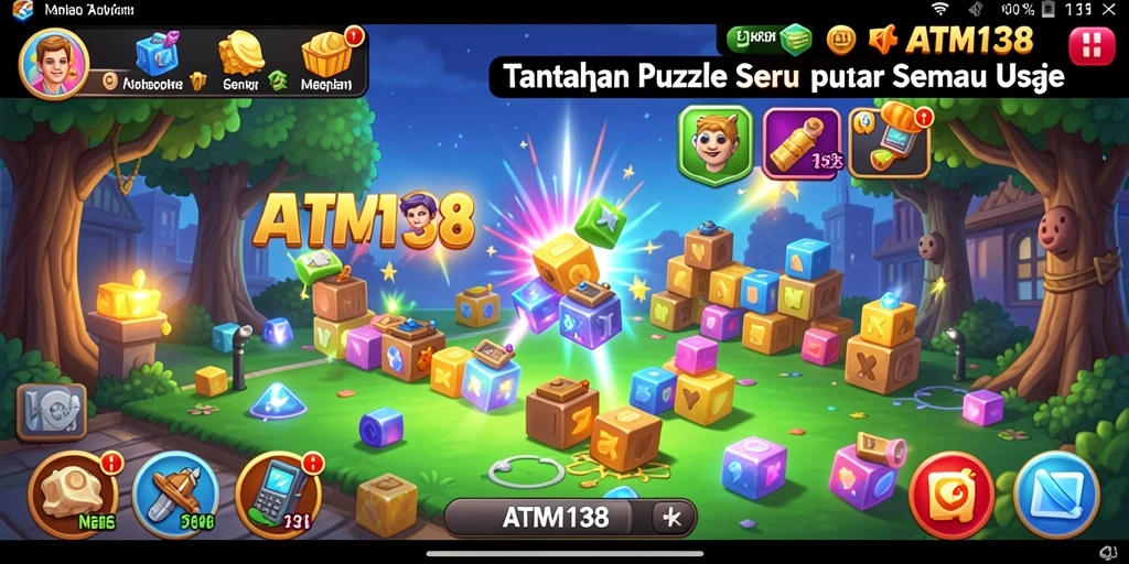 Tampilan gameplay ATM138 yang menampilkan teka-teki menantang.