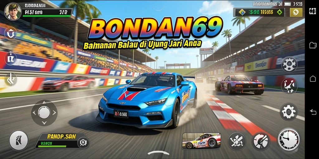 Screenshot BONDAN69 menampilkan momen balapan intens penuh aksi.