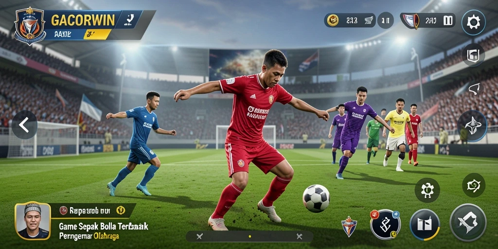 Screenshot gameplay GACORWIN yang menampilkan aksi seru di lapangan.