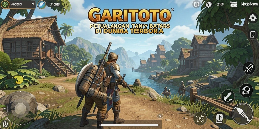 Gameplay GARITOTO yang mendebarkan dalam dunia terbuka.