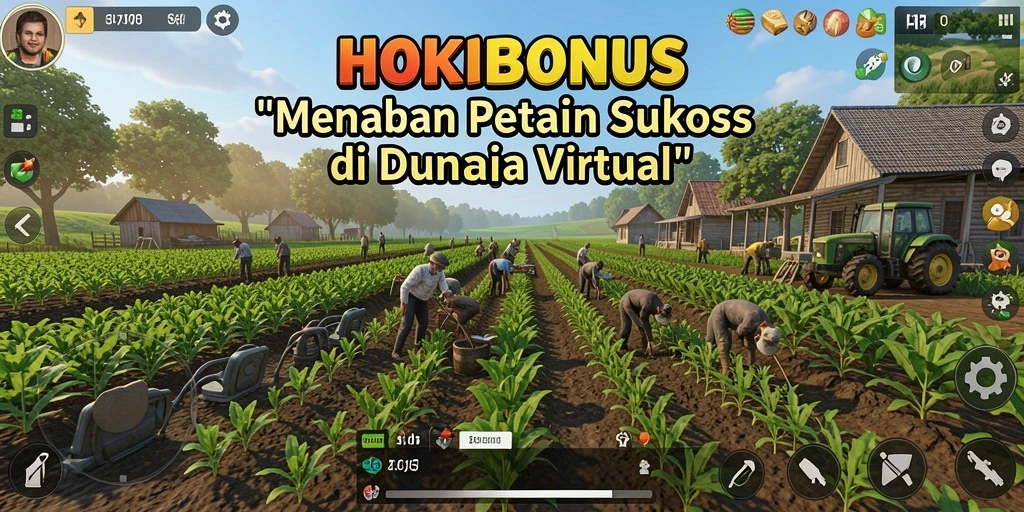 Tangkapan layar HOKIBONUS menampilkan pengalaman berkebun yang seru dan interaktif.