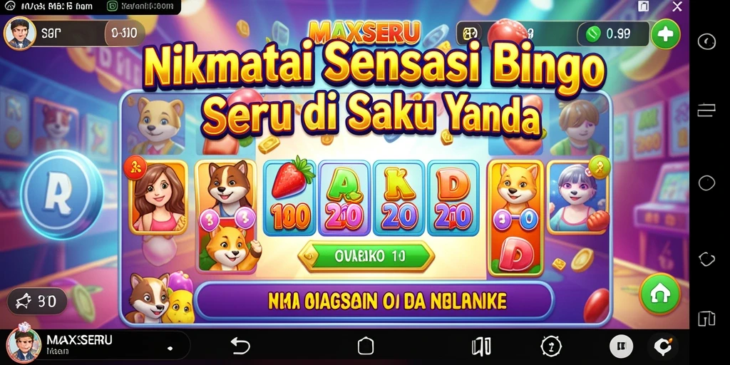 Tampilan gameplay <strong>MAXSERU</strong> yang seru dengan papan Bingo yang dinamis.