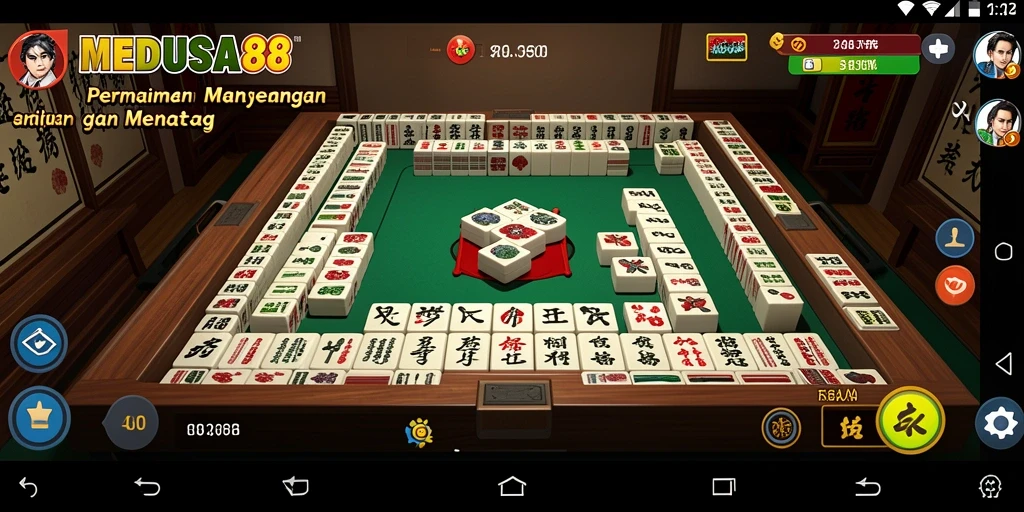 Tampilan gameplay Mahjong yang seru dan menarik di MEDUSA88.