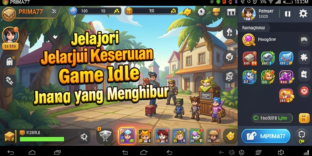 Tampilan gameplay PRIMA77 yang menarik dan penuh warna.