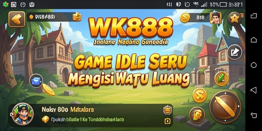 Tampilan gameplay seru WK888 dengan karakter yang berkembang.