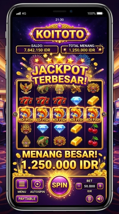 Tampilan halaman utama Koitoto yang memudahkan navigasi.